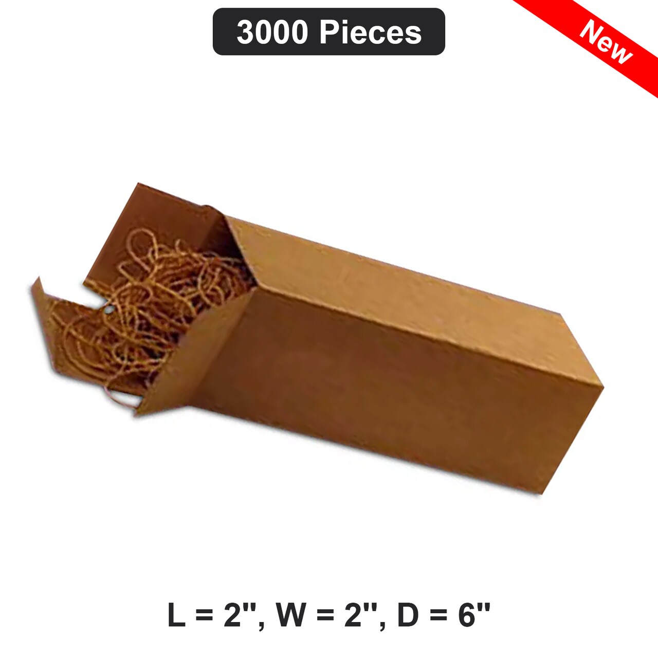Spacious Chipboard Box Ideal for Versatile Storage 2" x 2" x 6"